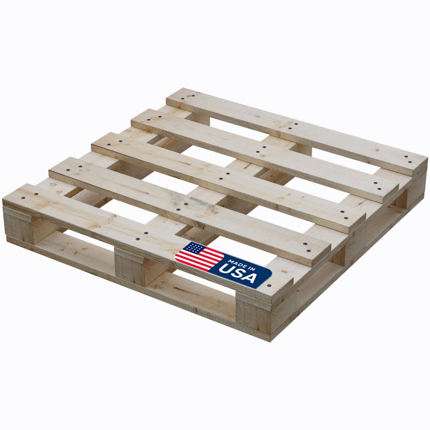 Treaton, Heavy-Duty 4-Way Entry Wooden Pallet – 40x36x5”, Industrial-Grade Hardwood Shipping Pallet, Durable, Reusable, Stackable, Easy to Handle, Commercial Use as a Floor-Pallet, 2 Pack