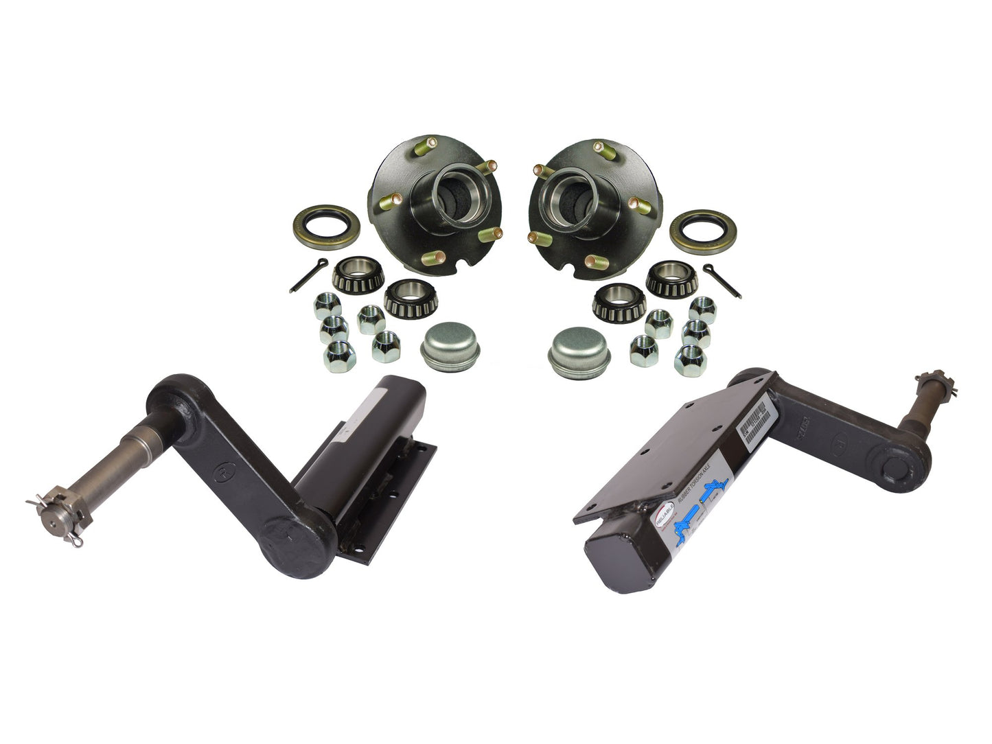 RIGID HITCH INCORPORATED 1,000 lb. Torsional Stub Axles with 5-Bolt on 4-1/2 Inch Hubs (TSA-10150)