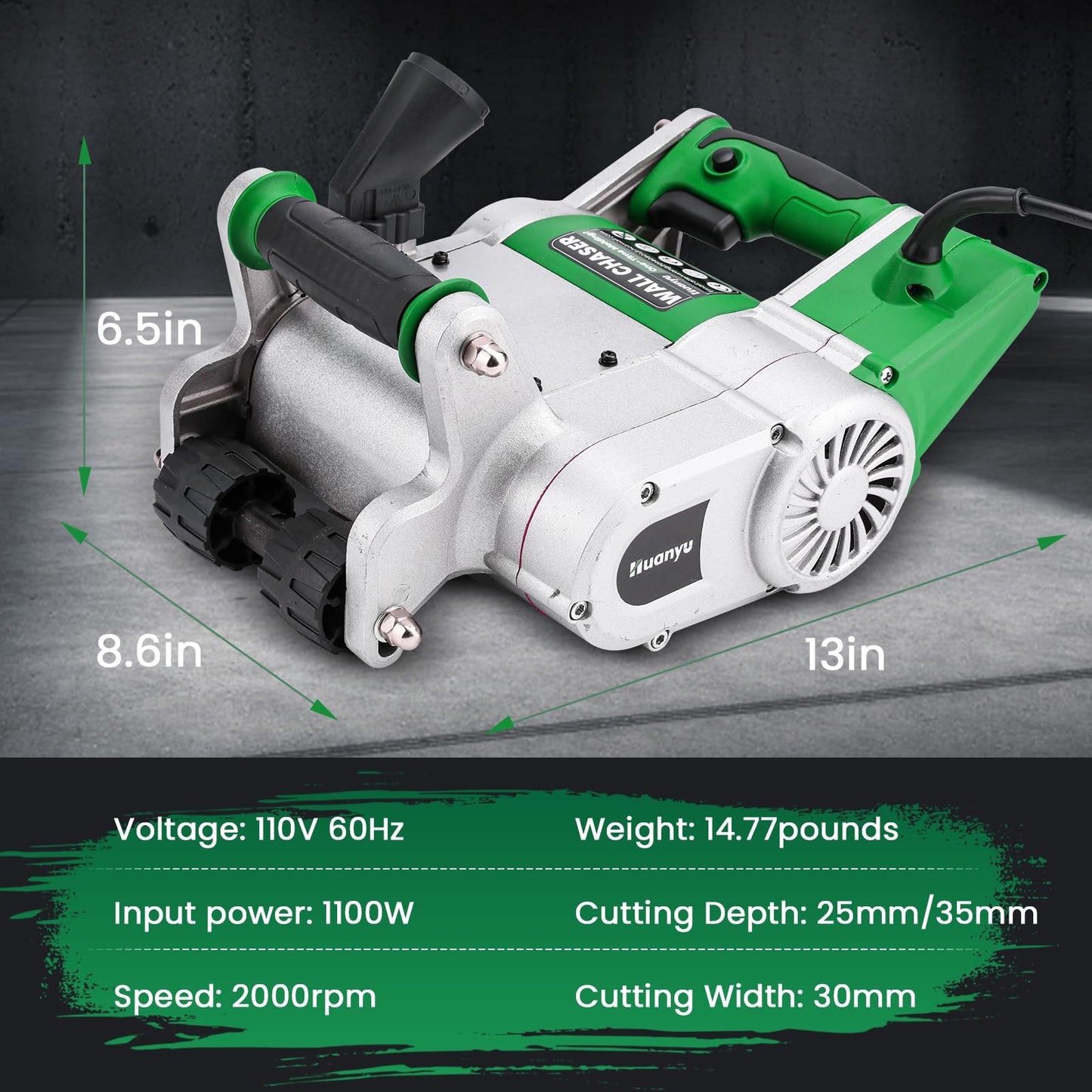 Huanyu Electric Wall Chaser + 35mm Replacement Blade