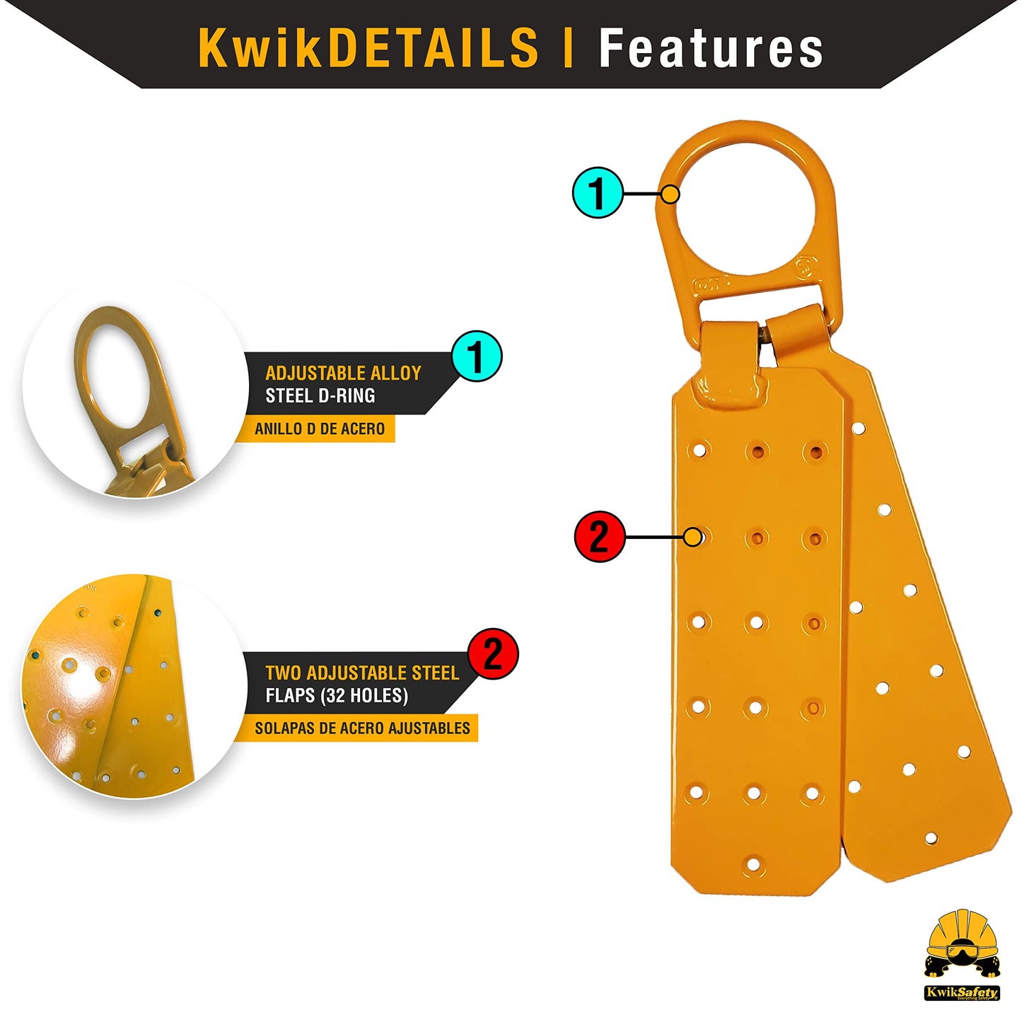 KwikSafety TORNADO [ASSEMBLY] 1D Ring Full Body Safety Harness, 50 ft Vertical Lifeline, Tool Lanyard, Roof Anchor ANSI OSHA PPE Fall Arrest