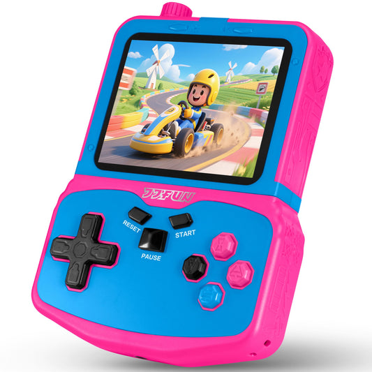 Handheld Game Console for Girls, 220 Retro Games Built-in, 3.5'' HD IPS Screen, Rechargeable Mini Portable Video Game Player for Travel & Car Trips, Gift for Kids (Rose Red)