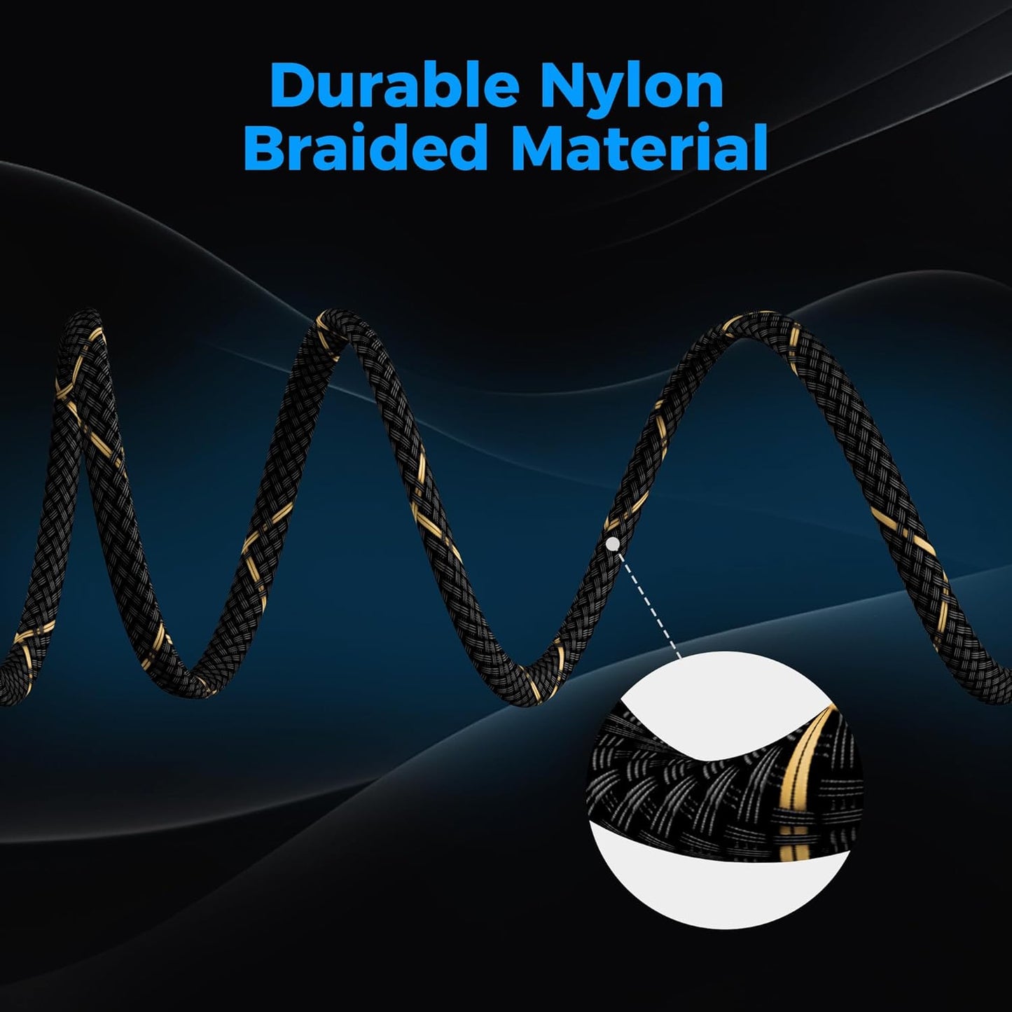 Mygatti 14/2 25 14AWG 2 Speaker Wire Feet, Gauge Speaker Cable, Direct Burial, Durable Nylon Braided, in Wall