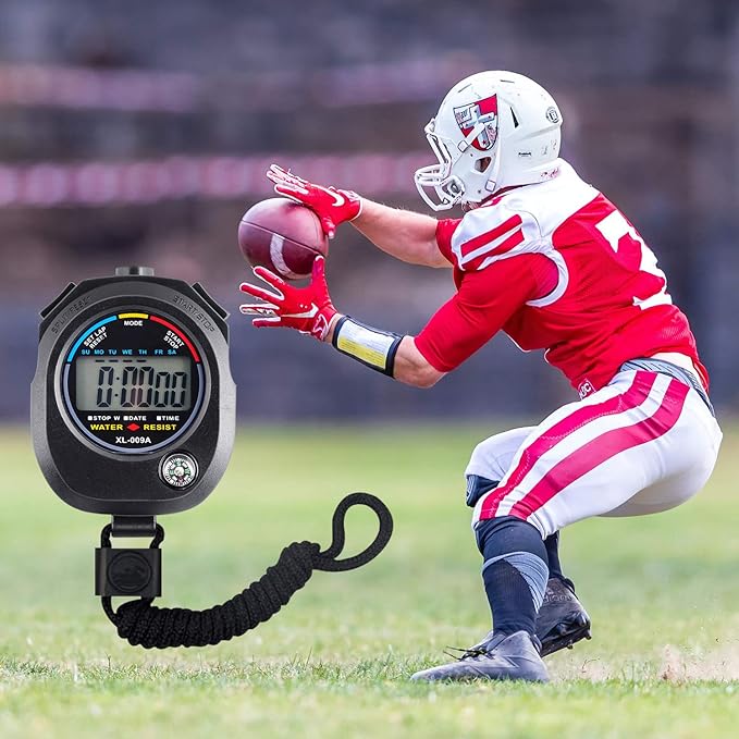KingL Digital Stopwatch Timer - Interval Timer with Large Display (Stopwatch*5)