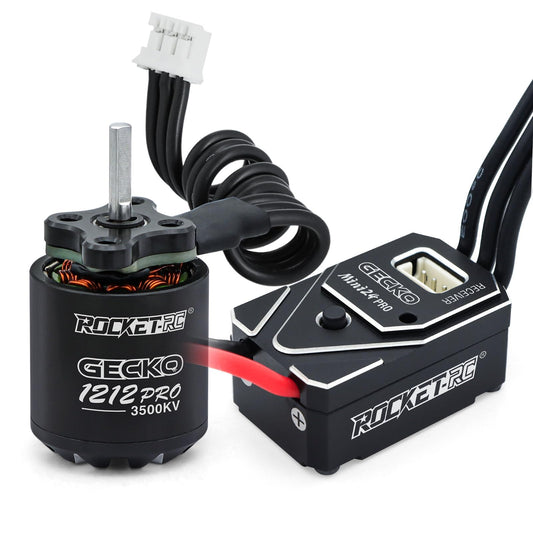 Surpass Hobby 1212 Pro 3500KV Outrunner Brushless Motor and 25A Waterproof Brushless ESC for 1/18 TRX4M Ascent-18 Upgrade