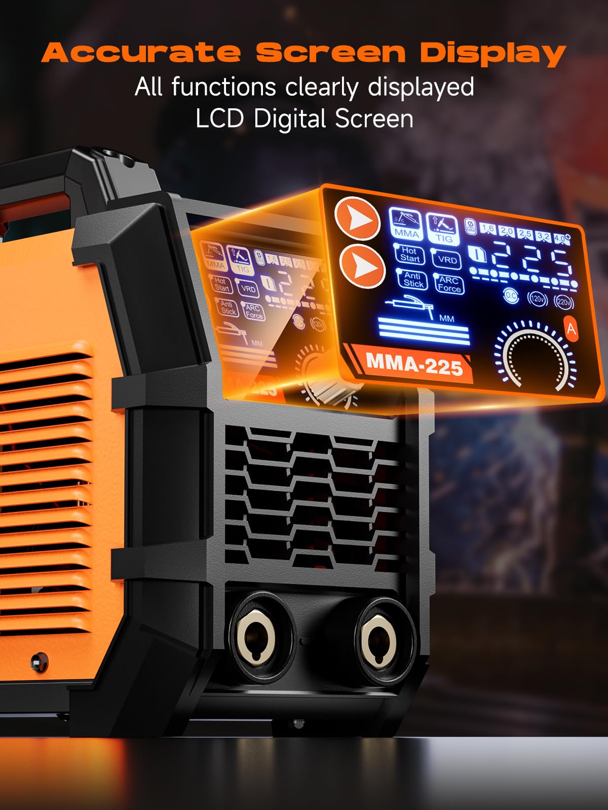 Rubik Stick Welder, ARC MMA 225Amp Electric Welding Machine and MIG Welder 200A Welding Machine – 5 in 1 Flux Core Welder