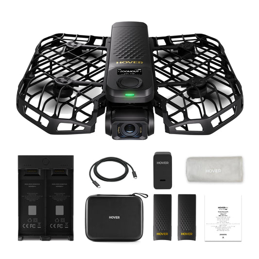 HOVERAir X1 PROMAX 8K Drone with Camera, Foldable Action Flying Camera with 42 KM/H Follow Speed, 10+ Fully Automatic Flight Modes, Fly Anywhere with OmniTerrain, SmoothCapture 2.0(Basic Combo)