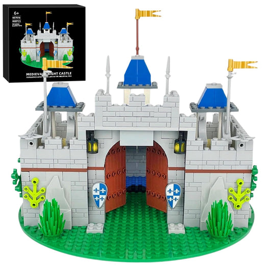 Usoway Medieval Knight Castle Building Blocks Set,Comes with 12 Knights Figures,Compatible with Lego Medieval Town Square Toys,for Adult and Children Ages 6+, 607016