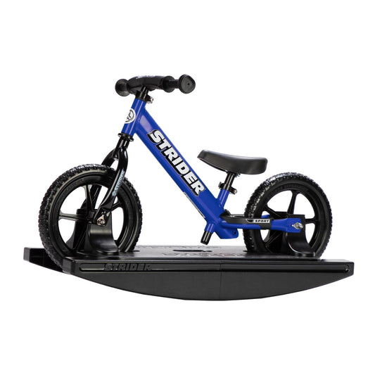 Strider Sport 2-in-1 Rocking Bike Blue - Helps Teach Baby How to Ride a Balance Bicycle - for Kids 6 Months to 4 Years - Easy Assembly & Adjustments