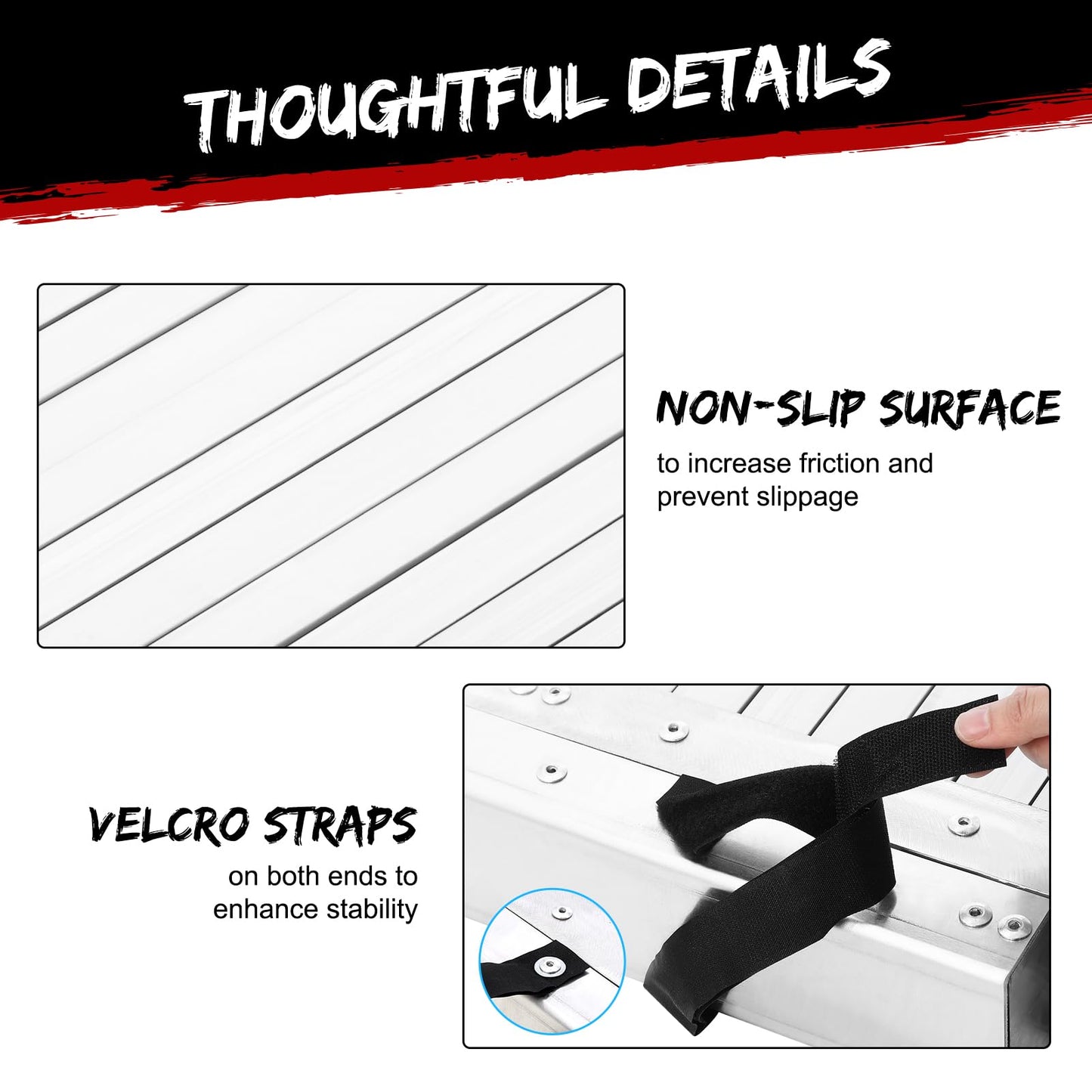 9-15FT Telescoping Scaffold Plank, 440Lb Capacity Aluminum Work Platform, 12.5" Wide Ladder Accessory with Skid-Proof Surface & Sticky Tape for Painting/Repair
