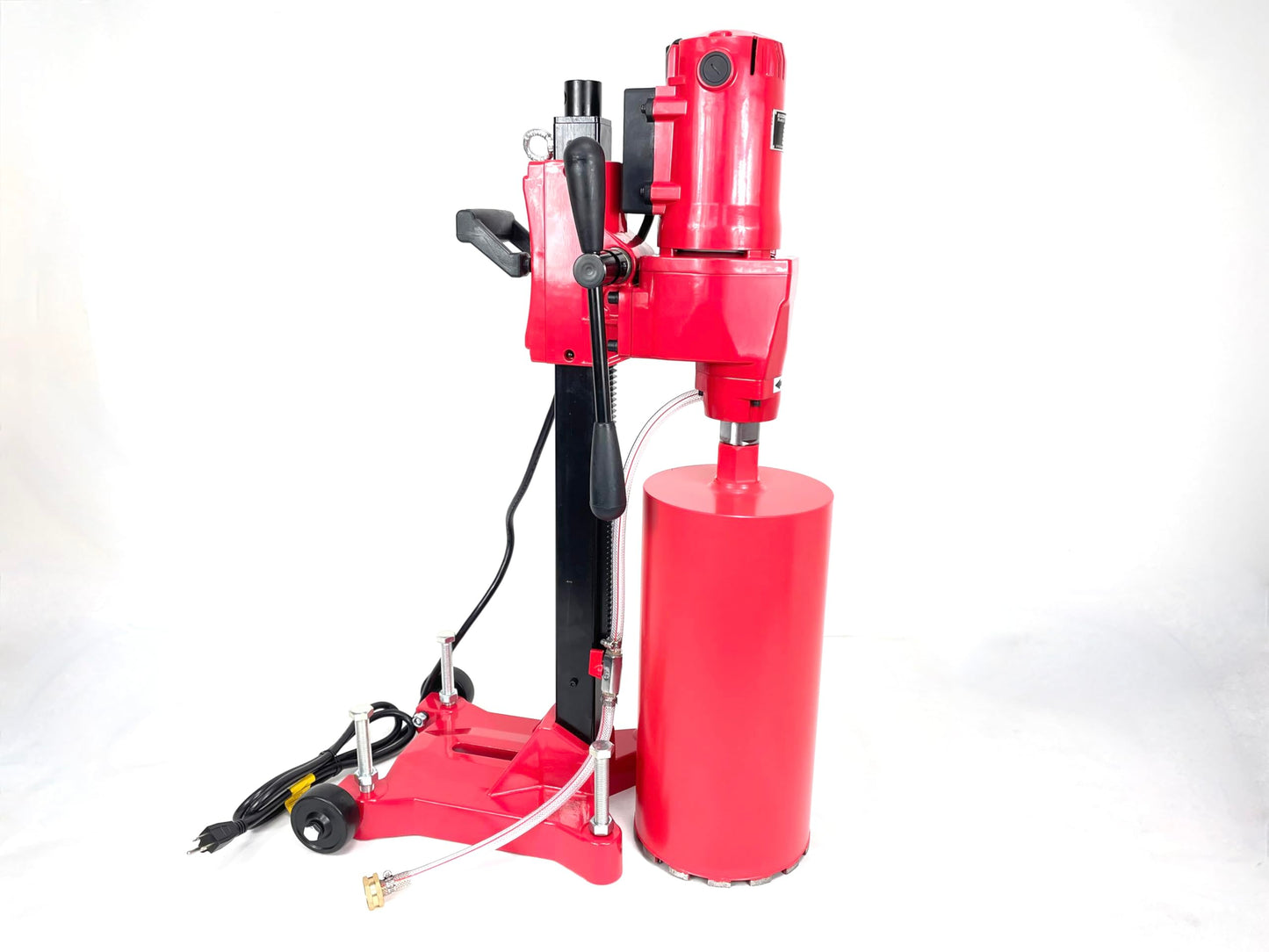 BLUEROCK PACKAGE DEAL 8Z1RB Core Drill with Rolling Base Stand + 1" - 8" Diamond WET Coring Bit Set for CONCRETE REBAR ASPHALT BRICK