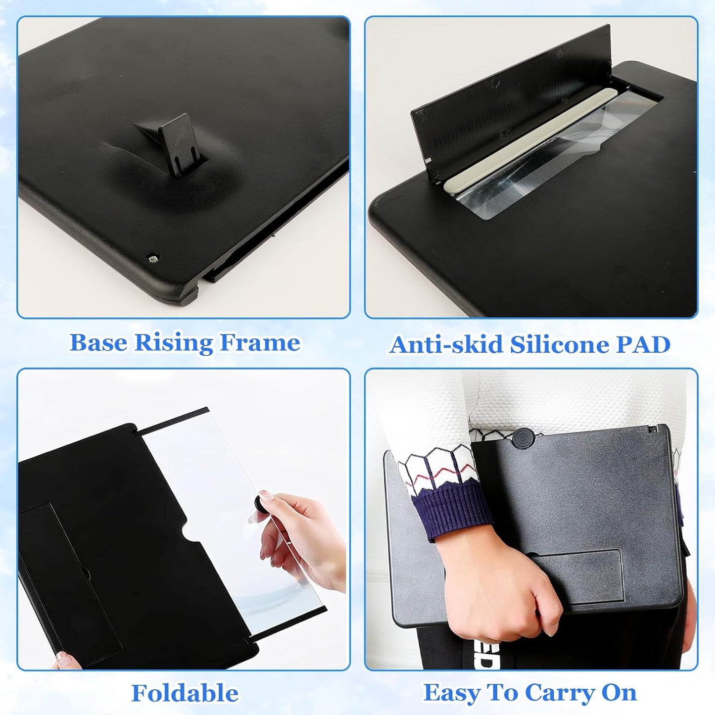 14" 3D 14inch) Screen Amplifier for Cell Phone, HD Amplifier Projector Horizontal Screen Enlarger for Movies, Videos
