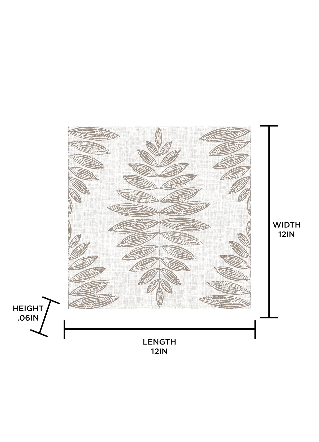 FloorPops Foliage Peel and Stick Floor Tiles, Neutral, Botanical Vinyl Floor Tiles, Water Resistant, 12 in x 12 in, Pack of 10