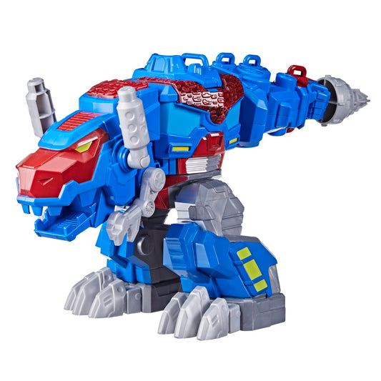 Transformers Dinobot Adventures Optimus Prime T-Rex Converting Toy with Lights and Sounds, 9+ Inch Action Figure, Ages 3 and Up (Amazon Exclusive)