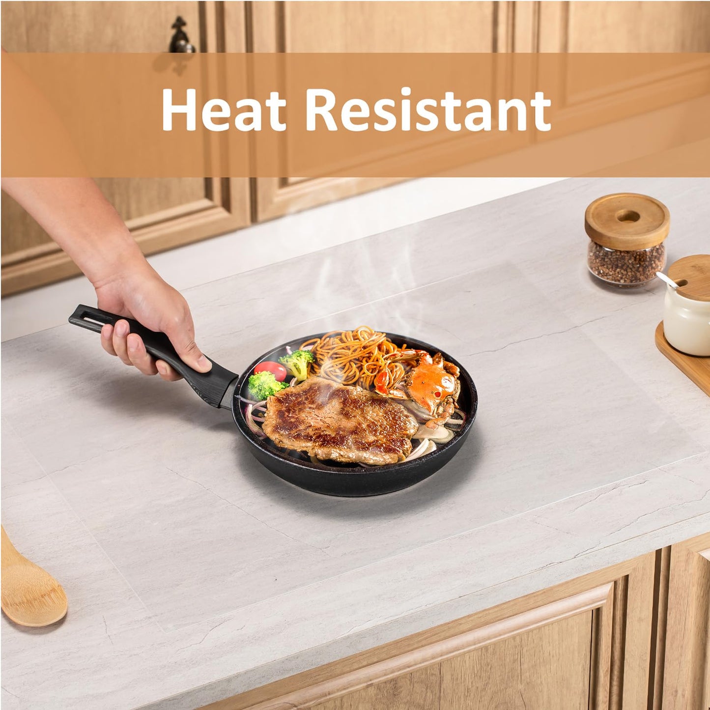 Clear Silicone Countertop Protector Mat, Non Slip & Heat Resistant Mats for Kitchen Countertop,Silicone Table Desk Protector Mat (23.6" *15.7")