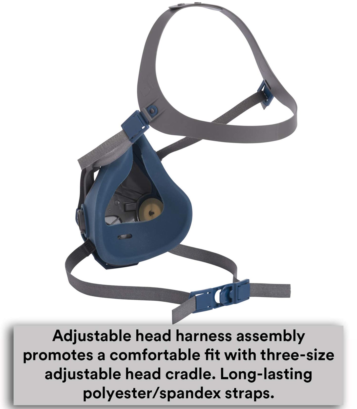3M - 51131494928 Rugged Comfort Quick Latch Half Facepiece Reusable Respirator 6503QL, Gases, Vapors, Dust, Large- Pack of 10