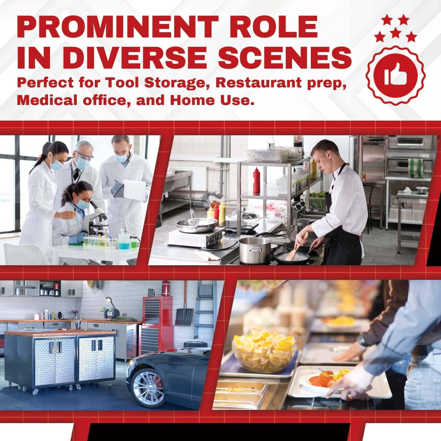 DuraSteel Food Prep Stainless Steel Table - 30 x 72 Inch Commercial Metal Workbench with Adjustable Under Shelf - NSF Certified - for Restaurant, Warehouse, Home, Kitchen, Garage