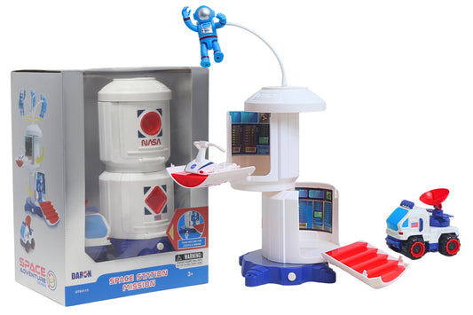 Space Adventure Space Station Playset – NASA Licensed Light & Sound Space Base with Capsule, Rover, Hover Scooter & Astronaut Figure, Plastic Space Toy & Collectible for Kids Ages 3+