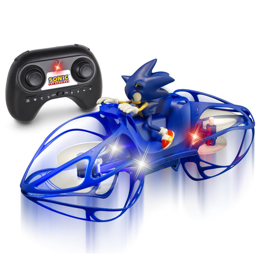 NKOK Sonic RC HoverBike Flying Toy, 2.4GHz Remote Control, Gyro Stabilized Altitude Hold, Auto Takeoff & Landing, Multi-Speed Stunt Flip Action, USB Rechargeable, Ages 6+