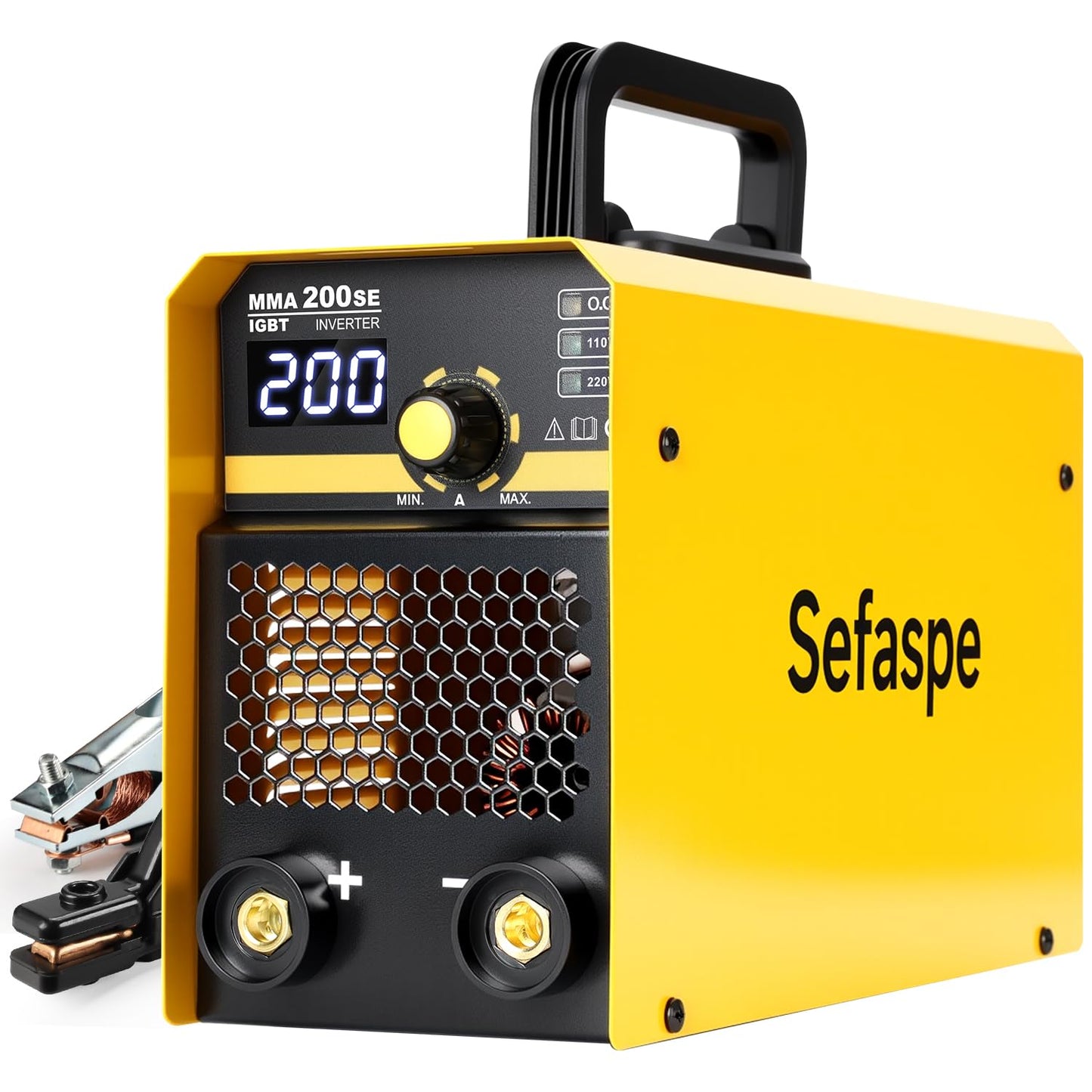 Sefaspe Stick Welder, 2026 Newest [Large LED Display] 200A ARC/Lift TIG Welding Machine with Synergic Control, IGBT Inverter Portable MMA Welder Machine with Hot Start/Arc Force