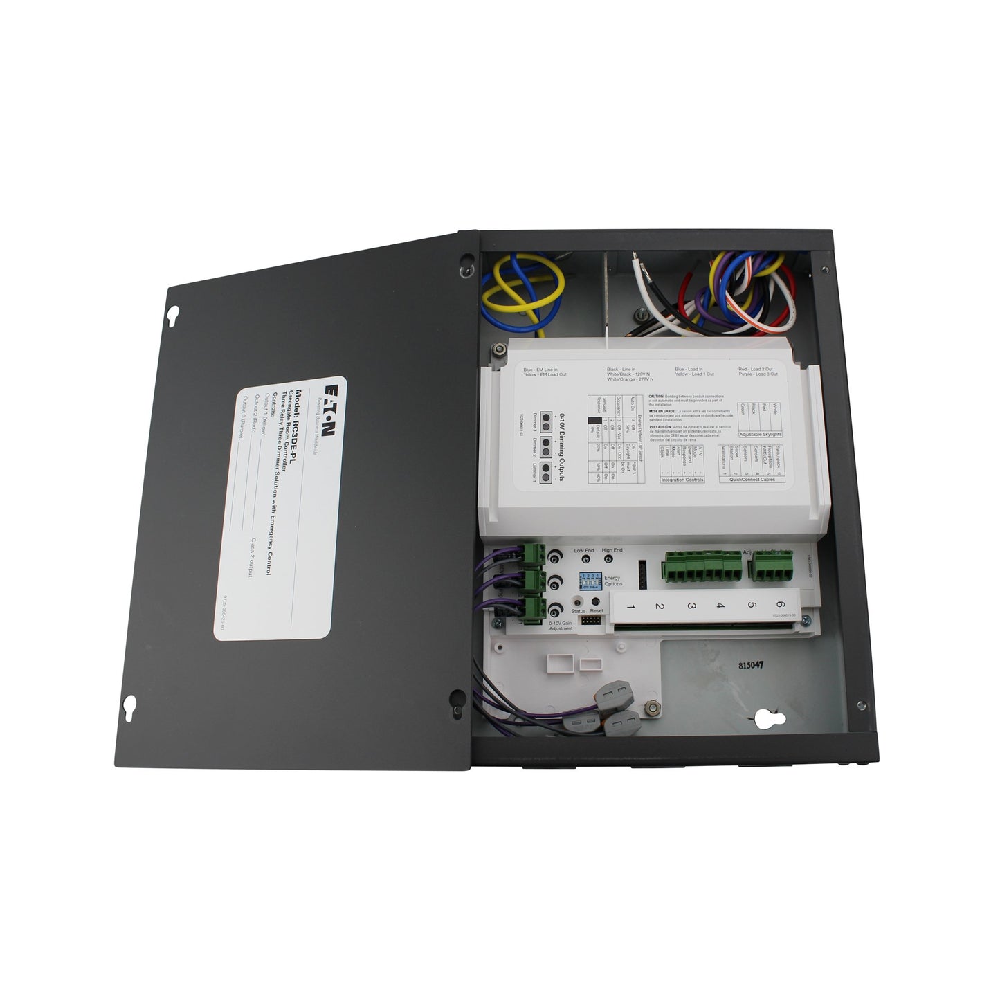 Cooper GreenGate RC3DE-PL Room Controller Panel, 3 Relay, 3 Dimmer, Emergency Control