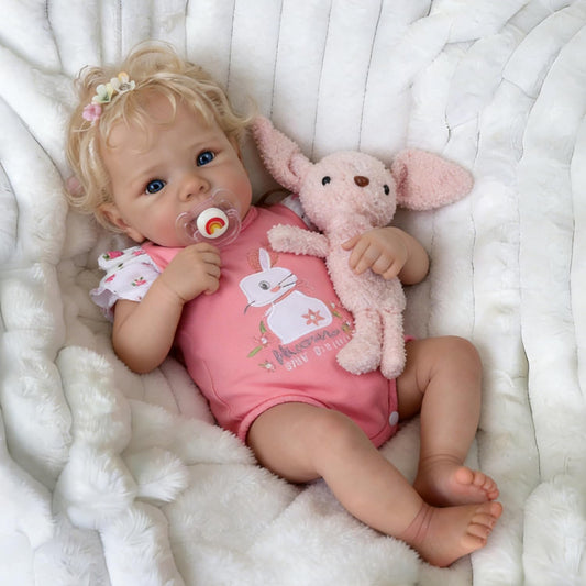 KSBD Reborn Baby Dolls 20 Inch Girl Doll – Realistic Newborn Real Life Baby Dolls, Soft Silicone Vinyl Real Baby Doll with Hand-Painted Details for Kids, Girls & Collectors