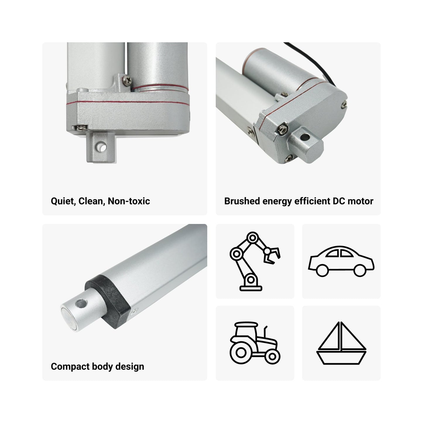 Progressive Automations 12V Mini Linear Electric Actuator - 4 inches, 35 lbs Force, Innovative Compact Design and Versatile Capabilities for Home and General Automation, Automotive, Manufacturing