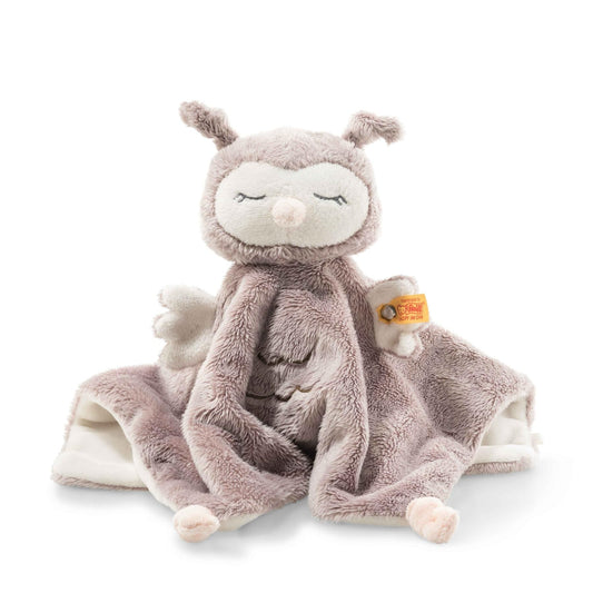 Steiff Handcrafted Since 1880 Premium Plush Classic Lovey Security Blanket - 10" Ollie Owl