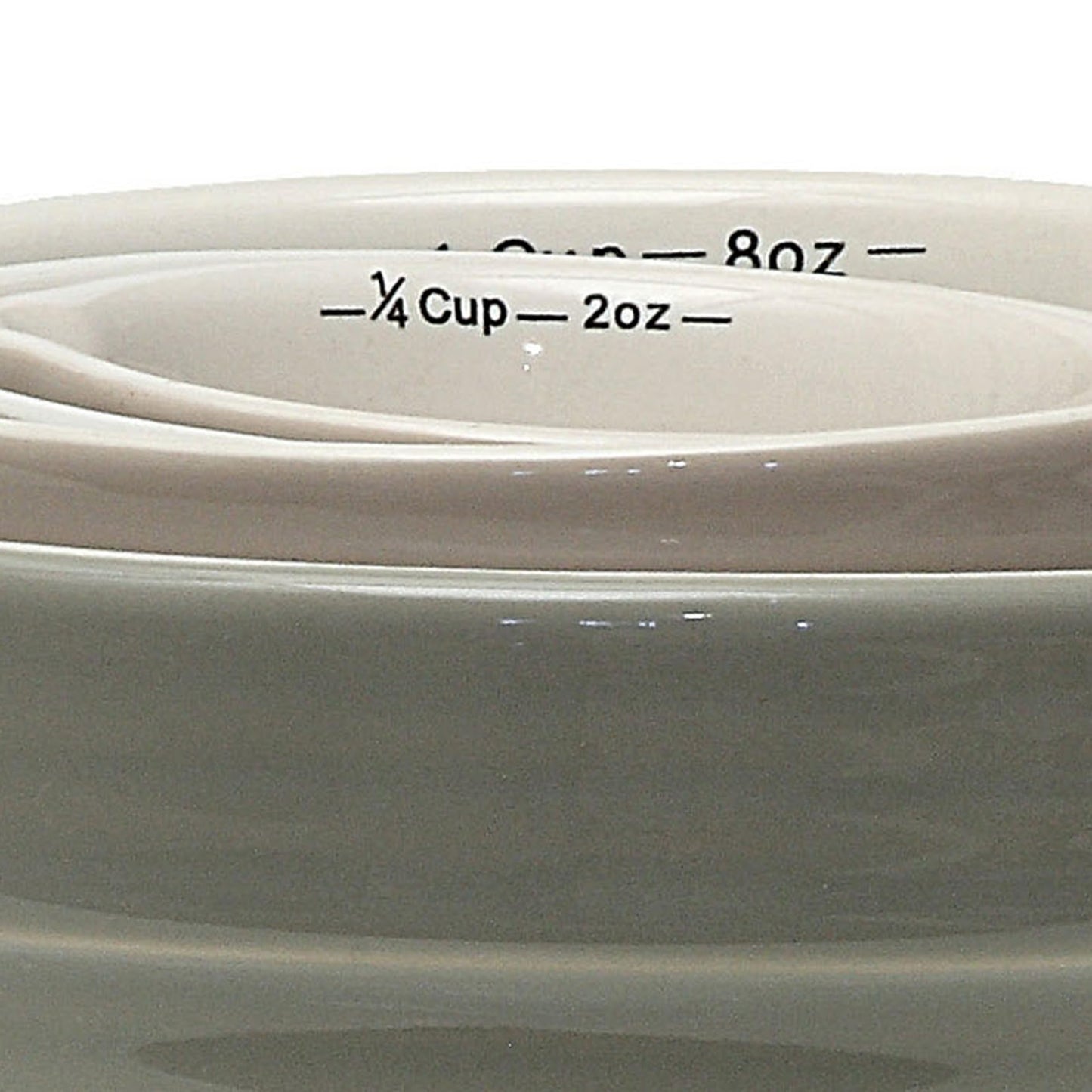Creative Co-Op Batter Bowl Shaped Measuring Cups in Greys (Set of 4 Sizes)