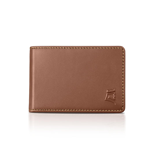 Kings Loot Wallet for Men | Minimalist Slim RFID Blocking Leather Design with Cash Pocket & Card Pull Strap | Holds 1-12 Cards | Stylish & Durable Wallets (Bourbon)