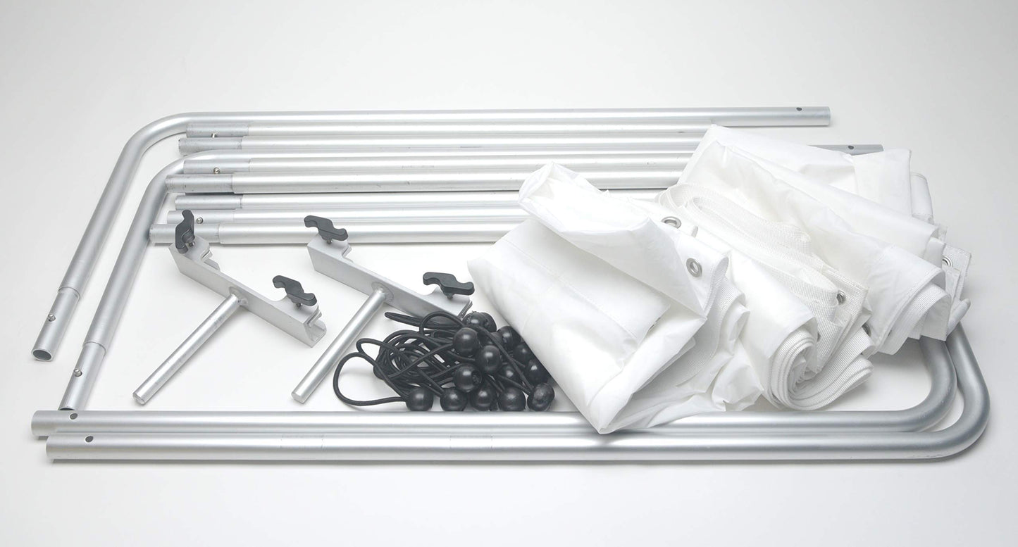 Glide Gear BFS 100 Butterfly Scrim – 4x4, 6x6, 8x8 Diffuser – 3 Nylon Silks, Quick-Setup Frame, C-Stand Clamps Included