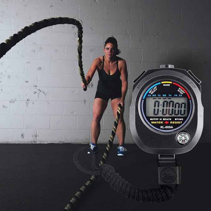 KingL Digital Stopwatch Timer - Interval Timer with Large Display (Stopwatch*5)