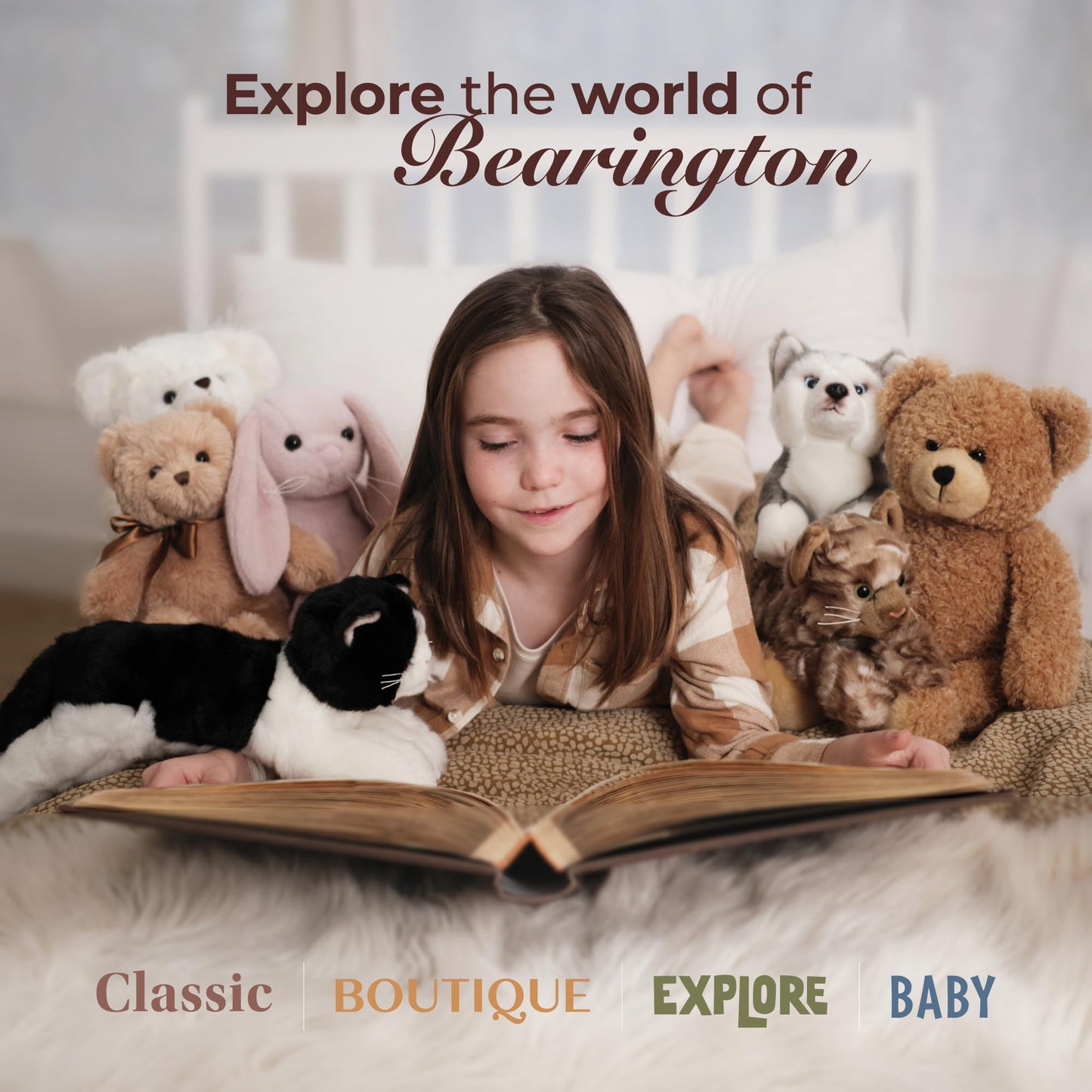 Bearington Llama Stuffed Animal - 10" Soft Llama Plush Alpaca Stuffies Toys for Kids, Boys & Girls - Alma