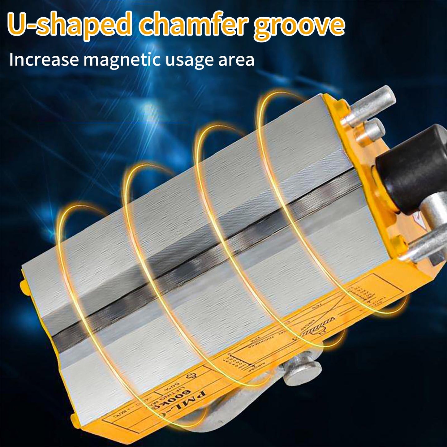 880 lb/400kg Magnetic Lifter, Permanent Magnetic Lifter with Release, for Lifting Plate Steel, Board, Used in Shop Crane, Hoist, Board