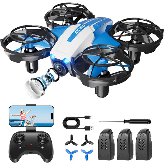 LIFECHOIC Drones with Camera for Kids and Beginners, Mini FPV Drone 1080P, 3D Flips, Waypoint Fly, APP Control, Optical Flow, Lights, RTF Remote Control Flying Toy Gifts for Boys Girls