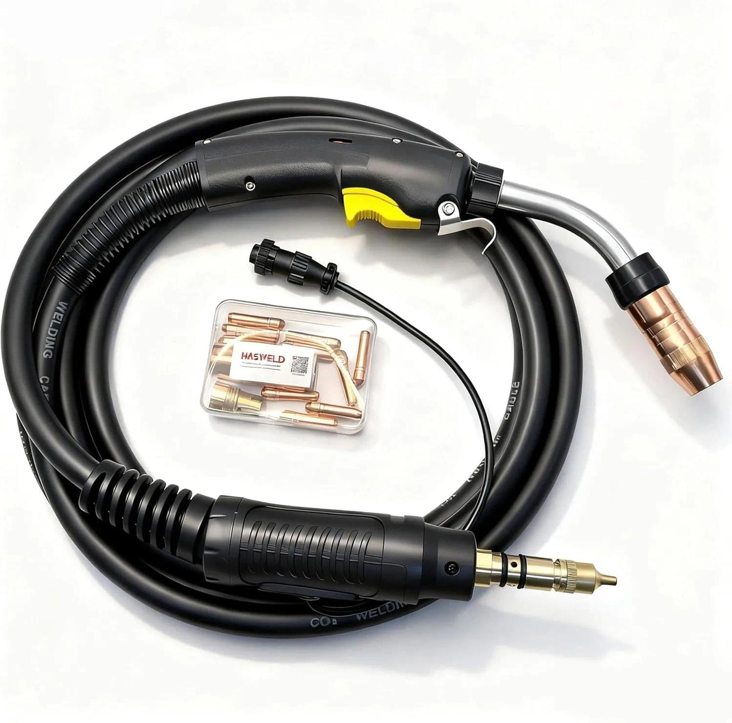Heavy Duty Mig Welding Gun 400A 15ft Replacement for Bernard BTB BNQ400 Q40 Guns Miller connector,Q4015AE8EMC