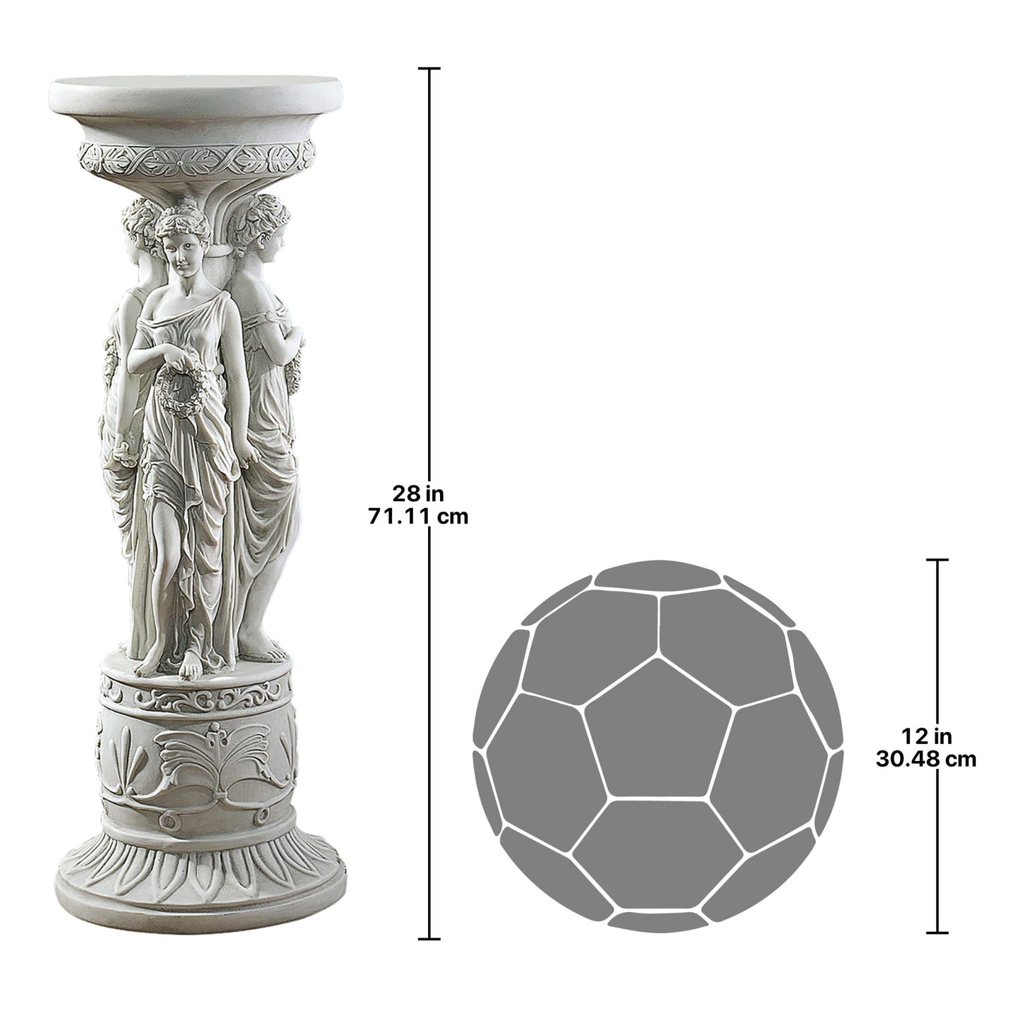 Design Toscano KY992 Chatsworth Manor Neoclassical Pedestal Column Plant Stand, Antique Stone
