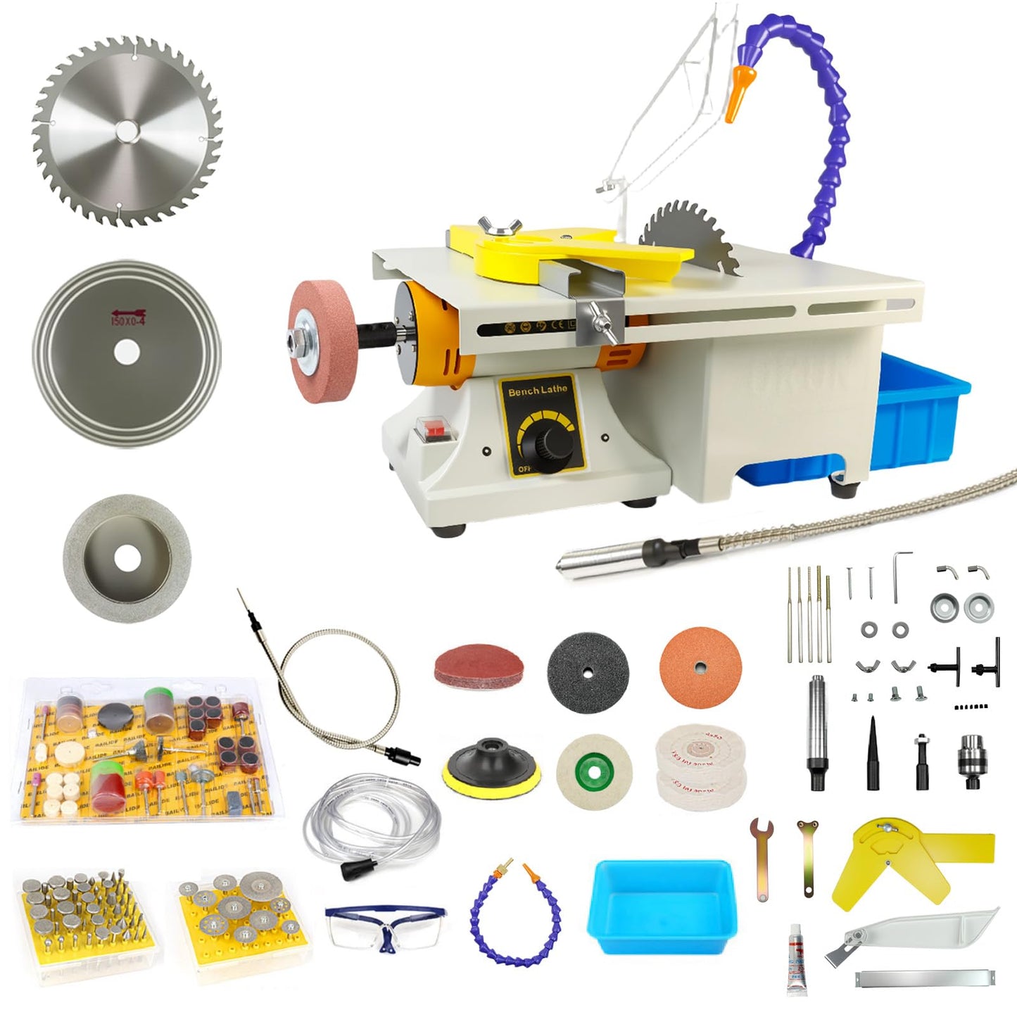 Jewelry Lapidary Saw Machine, 750W Wet Rock Cutting Table Saw with Water Cooling, Lapidary Equipment for Jade, Agate & Gemstone Polishing, Multi-Functional Rock Cutter