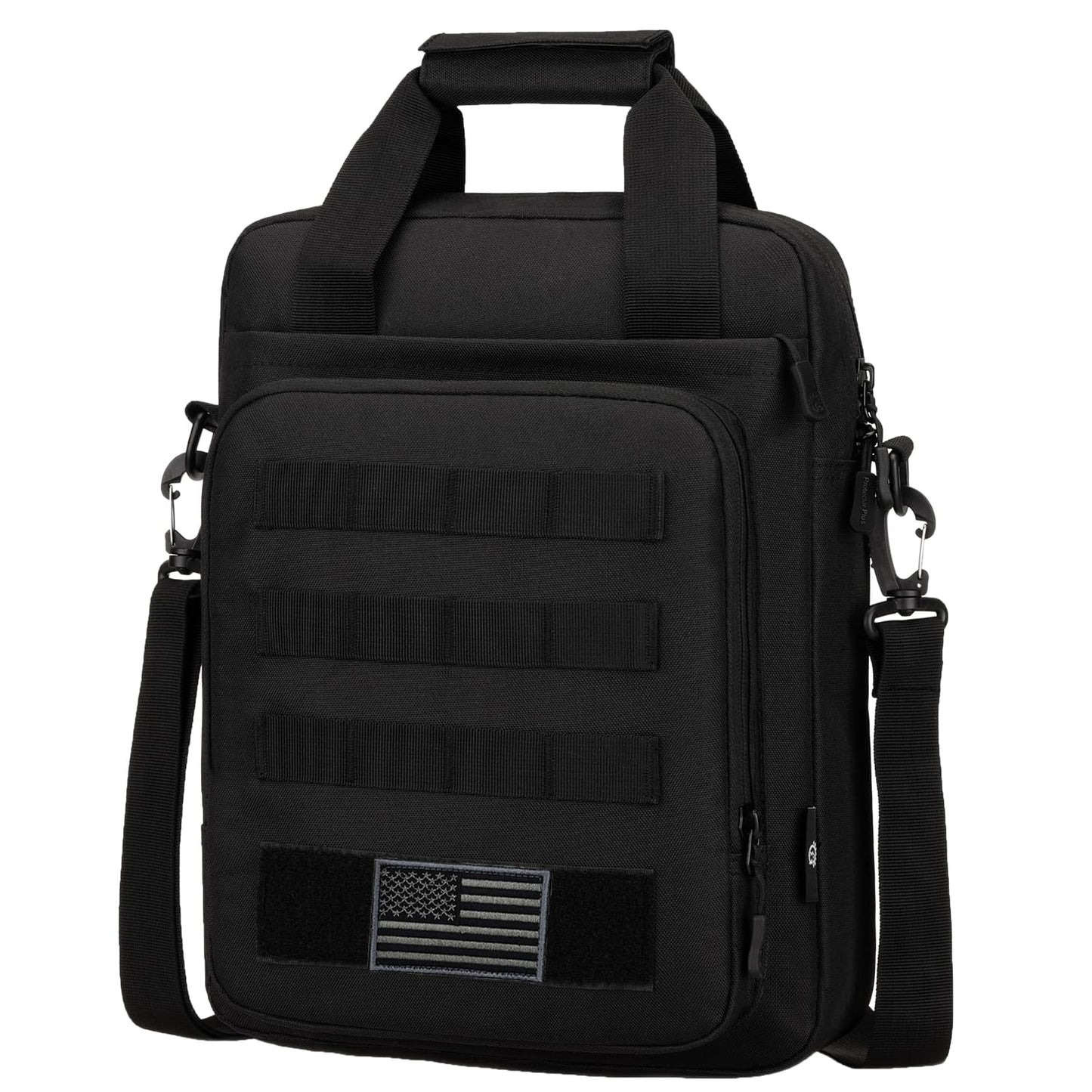 ZHIERNA Tactical Messenger Bag, Tactical Briefcase for Men Tactical Laptop Bag Heavy Duty MOLLE Shoulder Pack Handbag for Men(Black)