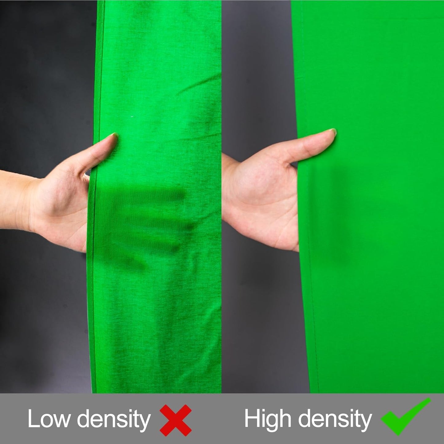 EMART 7x10 Green Screen Photo Backdrop, ft Photoshoot Backdrop Chroma Key Green Screen Polyester Cloth Fabric Curtain