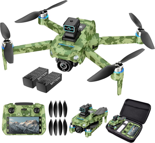 4K GPS Drone with Camera for Adults - 5G Remote Controller with 5.9 Inch Screen,Under 249g，Obstacle Avoidance, 60 Min Flight, Foldable Drone for Adults Beginners.（camouflage）