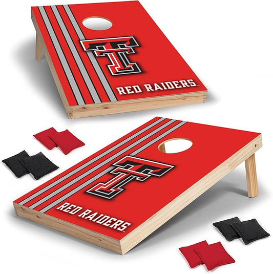 2' x 3' Solid Wood Cornhole Set with Direct Print HD Team Graphics – Great Gift for Any NCAA Fan! Bean Bag Toss Family Outdoor Games