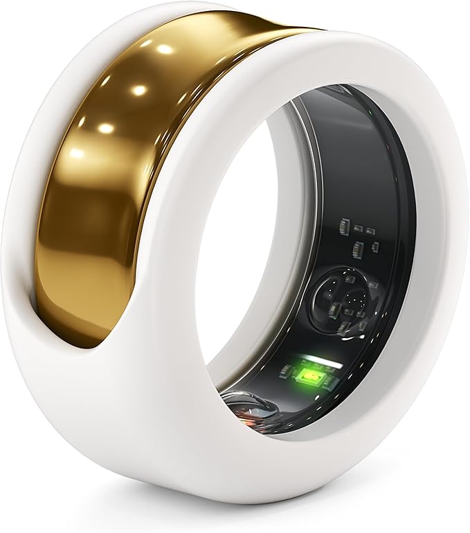 Rinfit Smart Ring Protector - Silicone Ring Enhancer for Active Lifestyle and Gym - StyleFit U.S. Design Patent - White, Size 12