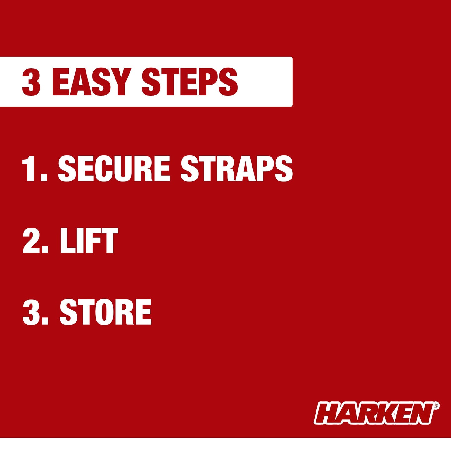 HARKEN Hoister Heavy Cargo Carrier Overhead Garage Storage 4-Point Hoist System for 145lb Carriers, Small Dinghys, Kayaks, Canoes, Heavy Storage (145lb max load,16ft.Ceiling), Model 7803.16