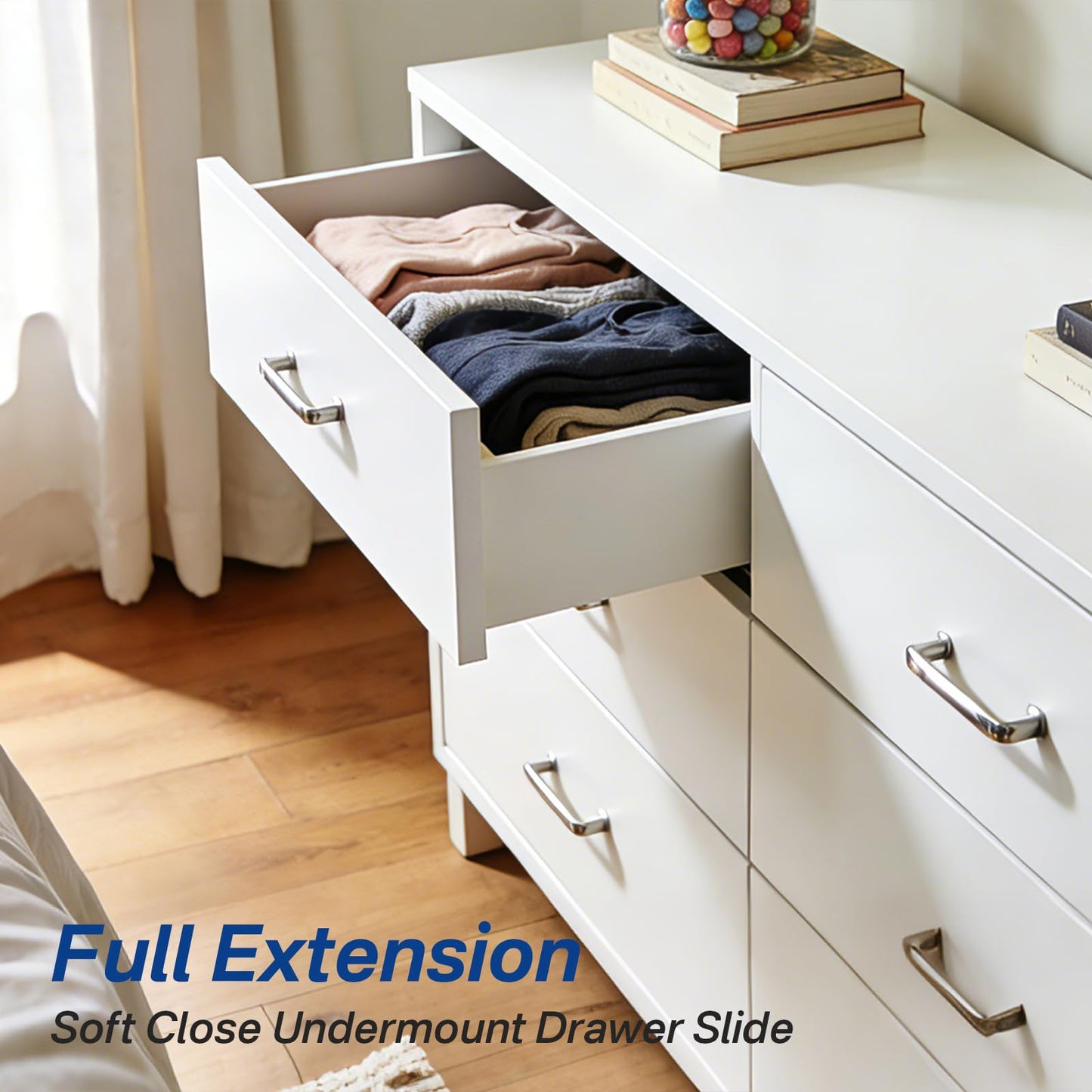Ubisin Undermount Drawer Slides 12 Inch 1 Pair, Soft Close Full Extension Drawer Slides Bottom Mount with Rear Mounting Bracket and Locking Devices, Hidden Under Mount Tracks 100lb Load Capacity