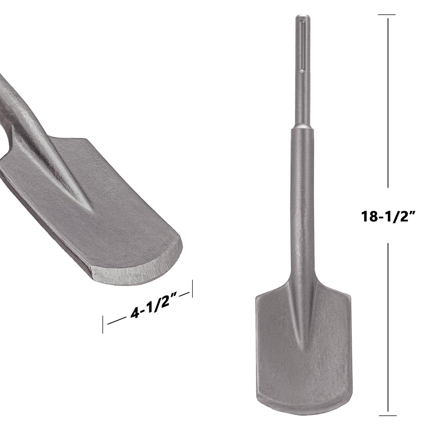 Berserker 25-Pound SDS-Max Demolition Jack Hammer with SDS Max Clay Spade, 4-1/2" x 18-1/2" Steel Shovel Bit