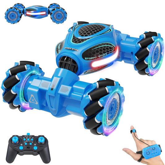 UFOLED Gesture Sensing RC Stunt Car, Remote Control 2.4GHz 4WD Hand Controlled Car Toys for Boys and Girls Ages 6-12, 360° Rotating Drift RC Cars with Lights and Music, Ideal Birthday and Xmas Gift