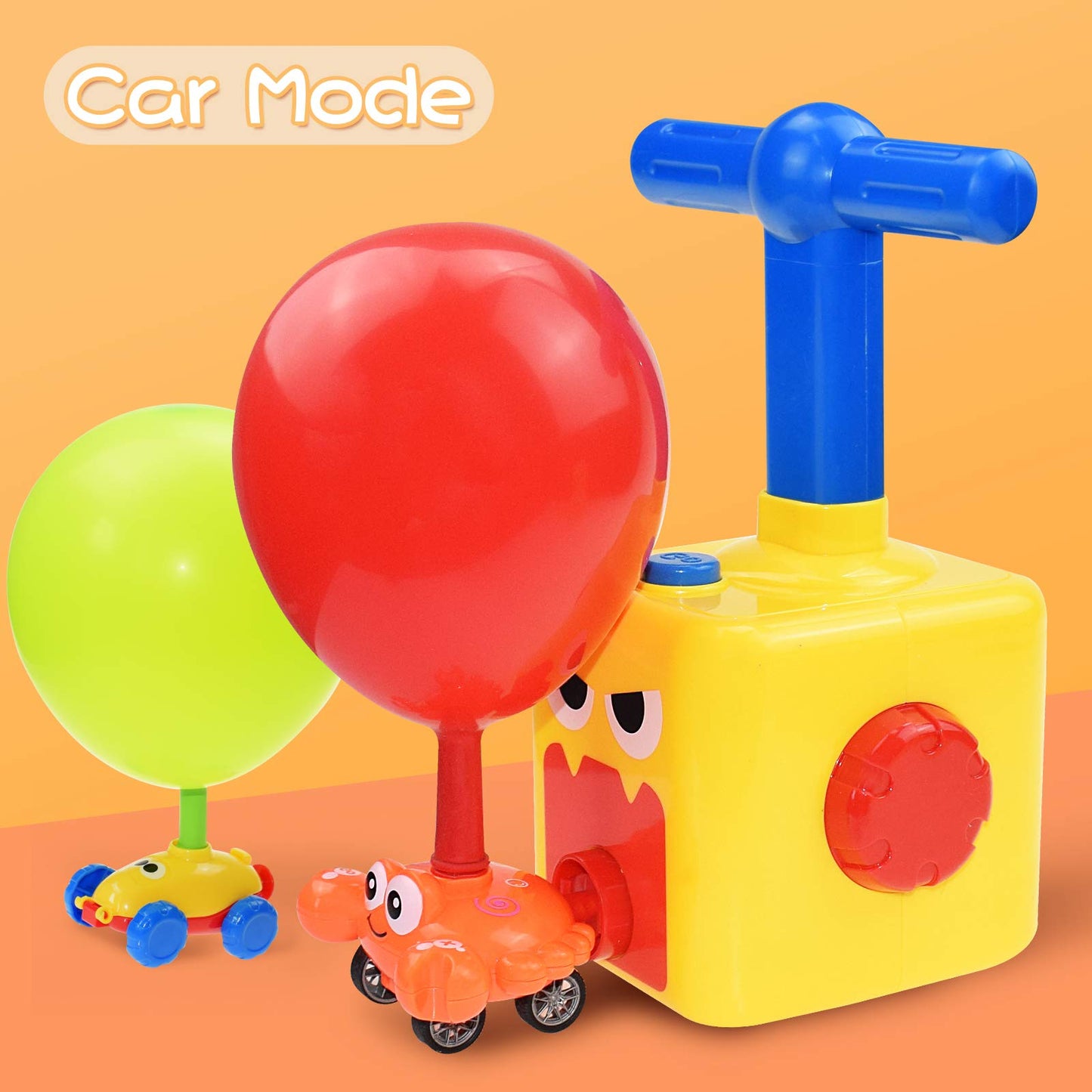 BAKAM Toddler Toys 3-4 for Boys Girls, Balloon Launcher & Powered Car Set, Fun Toddlers STEM Toy Balloon Pump Cars Racer Kit for Kids 3-5 (Frog)