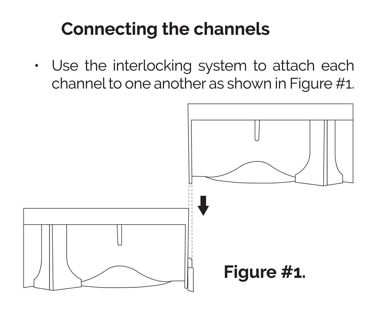 URA WATER Model UA-100 - Drainage Trench Set - Channel Drain With Grate - Gray Plastic Plastic - 3 x 39" - (117" Total Length)
