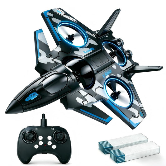 BEACONDESI F47 RC Fighter Drone for Kids, Remote Control Airplane with Altitude Hold, RC Jet Drone Toy with LED Lights, Easy to Fly RC Airplane for Beginners Boys Girls