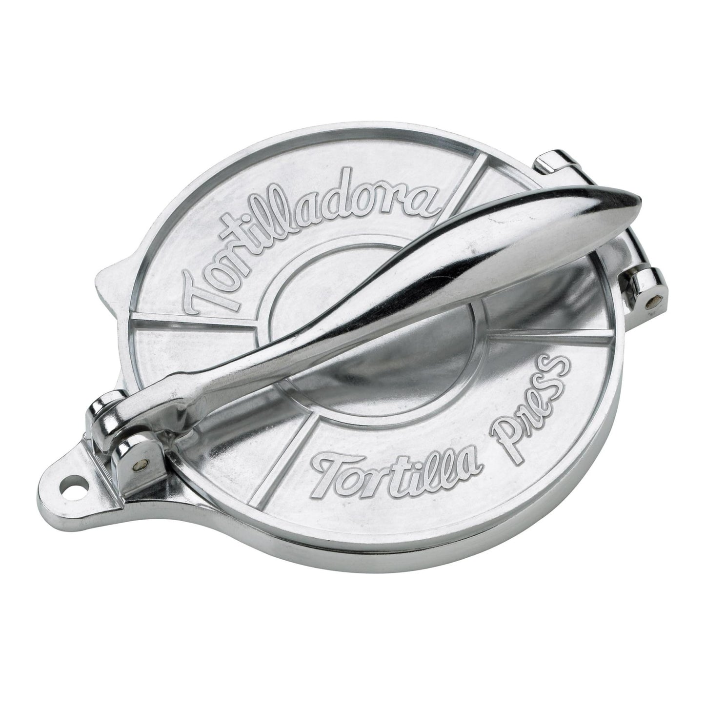 HIC Kitchen Taco Making Tools, Tortilla Press, Heavyweight Aluminum, Forms 6-Inch Tortillas and Artisan Flatbreads